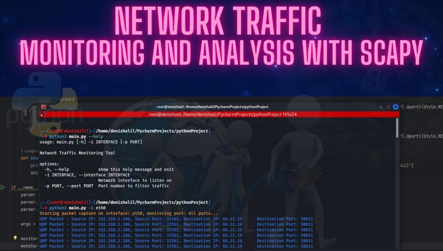 Network Traffic Monitoring and Analysis with Scapy