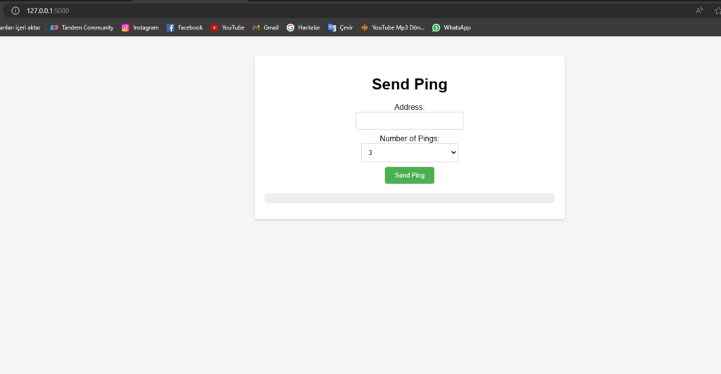 Flask Ping App
Python Ping Web Application
Simple Ping Tool with Flask
Flask Network Testing App
Building a Ping Web App using Flask



