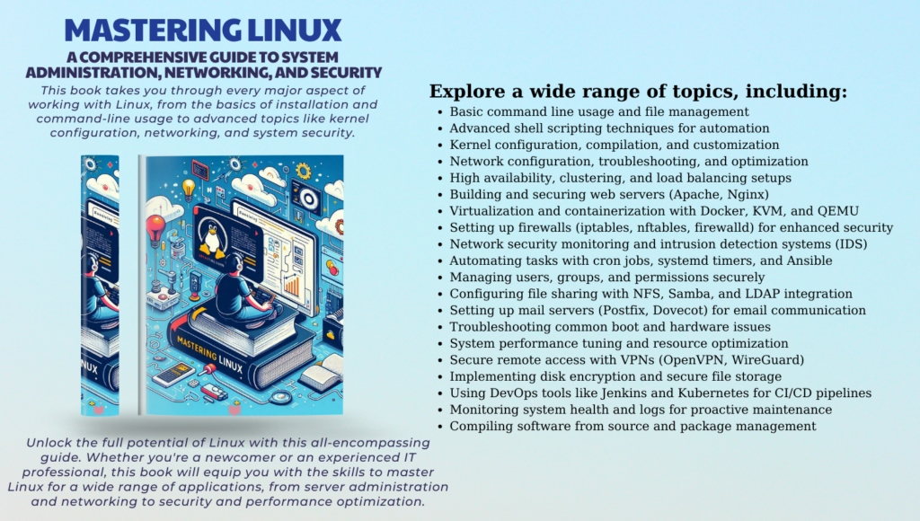Linux network security
Advanced Linux networking techniques
Linux firewall and security guide
Secure Linux network configurations
Linux-based network security fundamentals
