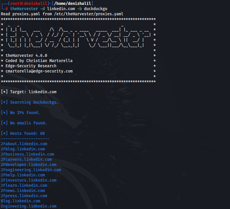 theHarvester DNS Security