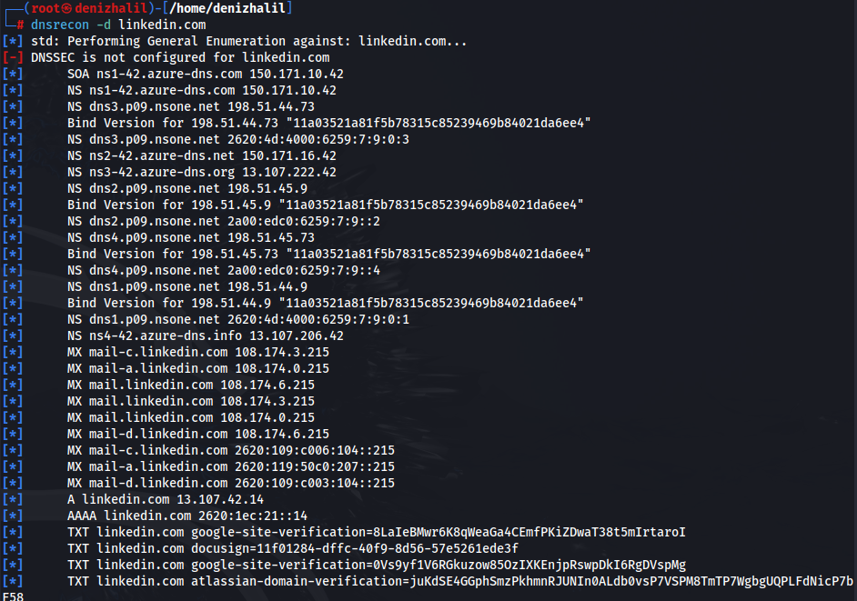 dnsrecon DNS Security