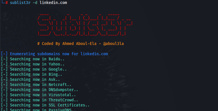 sublist3r DNS Security