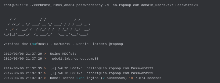 2. Password Spray Attack