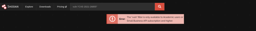 shodan Common Vulnerabilities and Exposures
