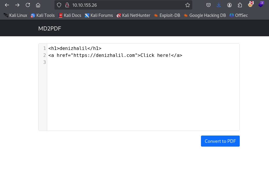 MD2PDF TryHackMe Walkthrough