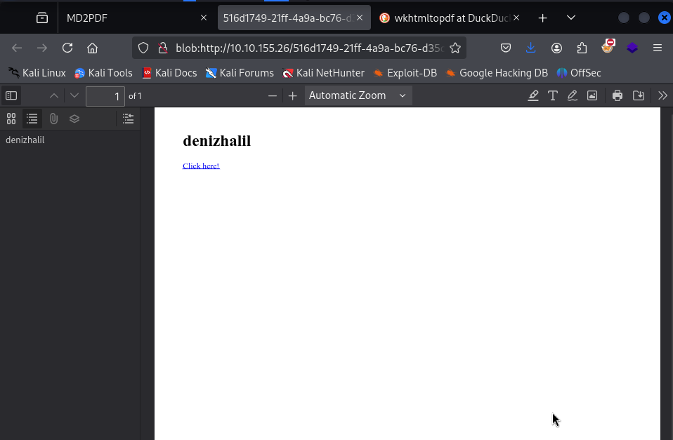 MD2PDF TryHackMe Walkthrough