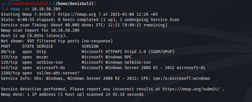 tryhackme nmap relevant