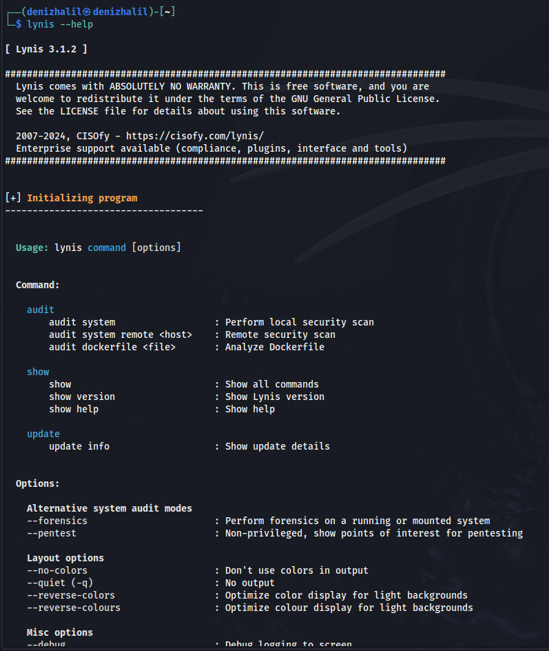 Linux security with Lynis