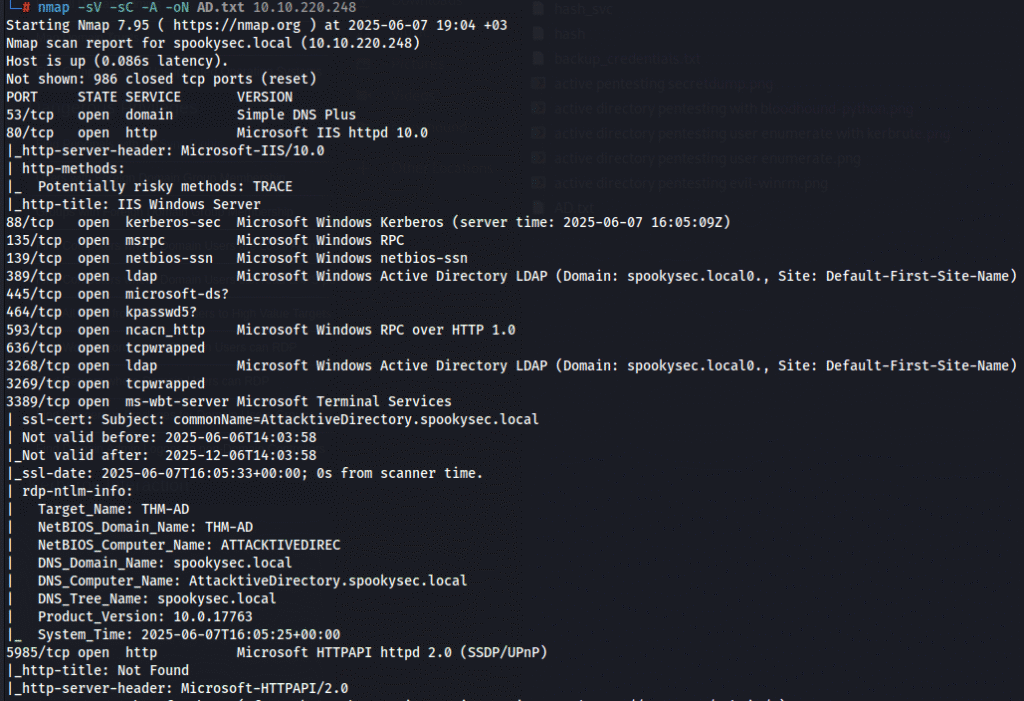 active directory nmap pentesting