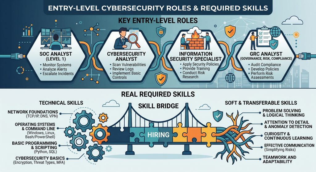 Entry-Level Cybersecurity Roles and Real Required Skills